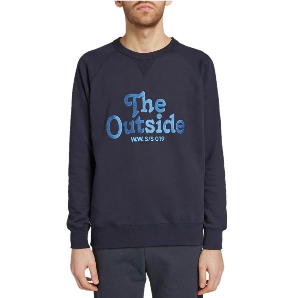Wood Wood Mens Hester The Outside Sweatshirt Large Navy